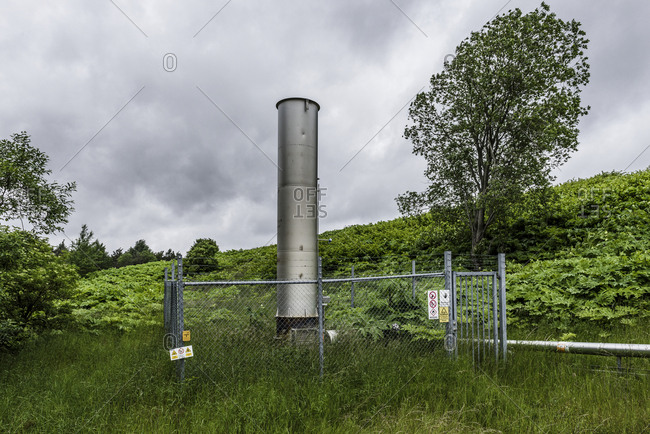 Gas construction on old landfill