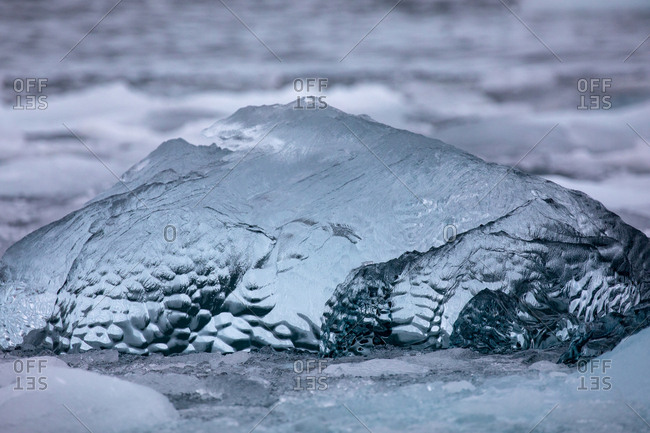 Iceberg details in the ocean