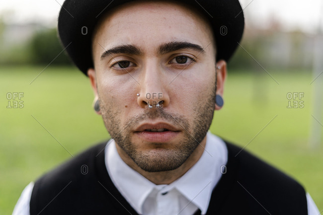 Black Man With Piercings Stock Photos Offset