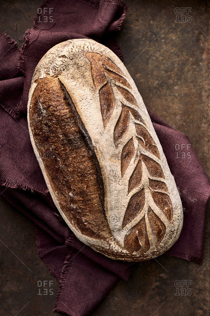 freshly baked sourdough bread