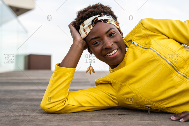 african women lying down stock photos - OFFSET