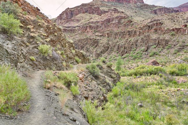 Rocky canyons on the North Kaibab Trail, Grand Canyon National Park, Arizona