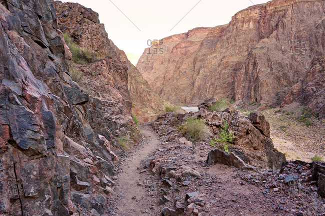 Rocky path, Bright Angel Trail, Grand Canyon National Park, Arizona