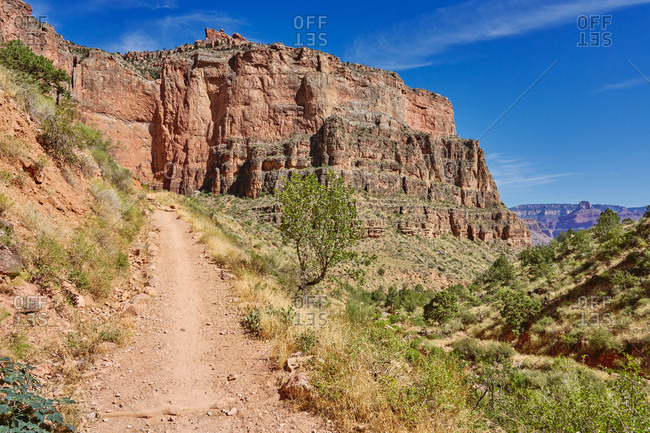 Rocky hiking path, Bright Angel Trail, Grand Canyon National Park, Arizona
