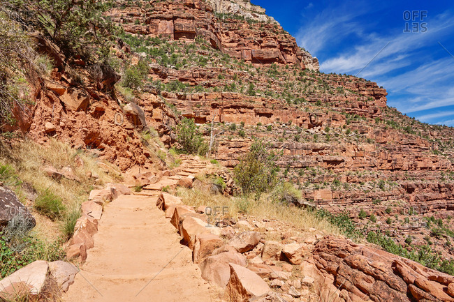 Natural steps on the Bright Angel Trail, Grand Canyon National Park, Arizona