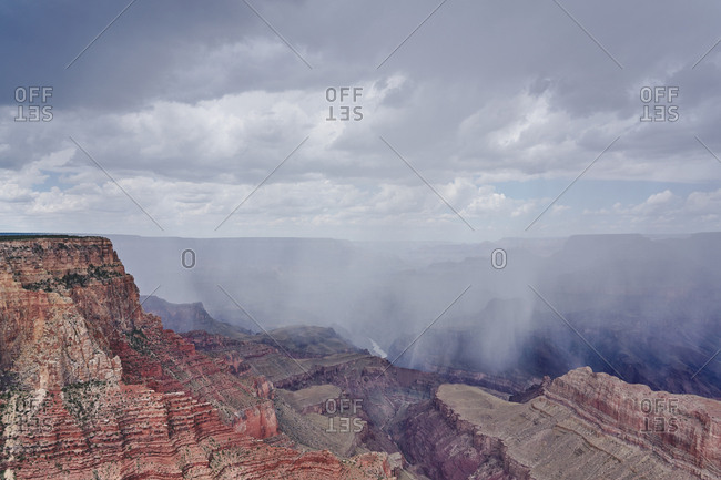 Rain storm in Grand Canyon National Park, Arizona