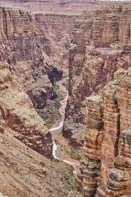 Bird's eye view of the Little Colorado River Gorge in Arizona