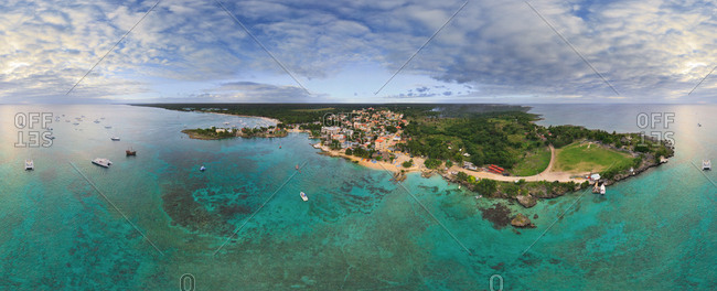 Panoramic aerial view of Dominican Republic