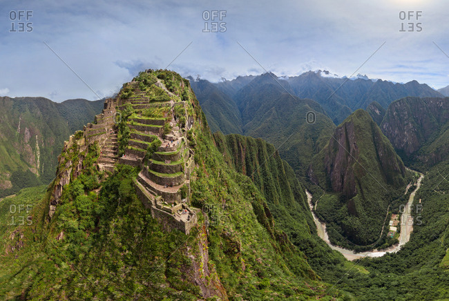November 10, 2011: Aerial view of Machu Picchu, Peru