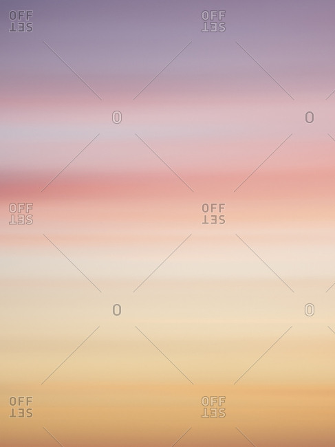 Long exposure shot of sunset cloudscape
