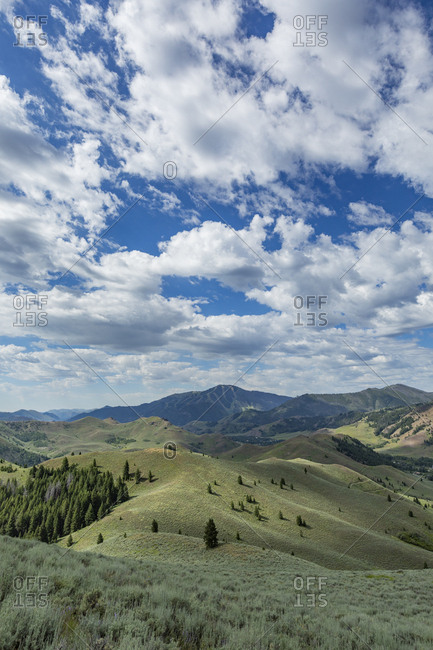 Green hills in Sun Valley, Idaho, USA