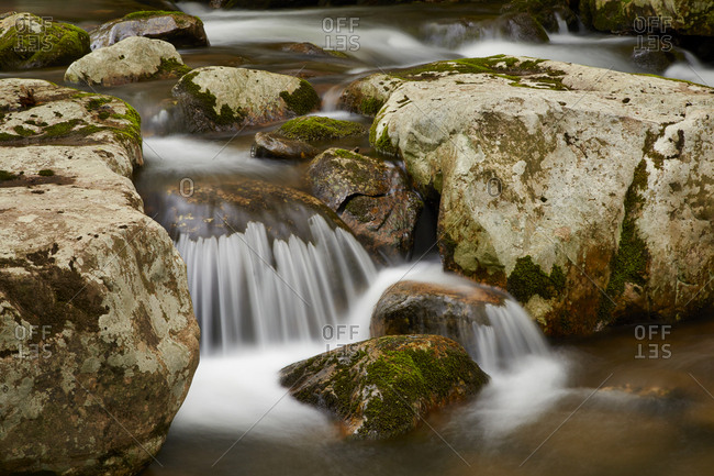 River flow over rocks