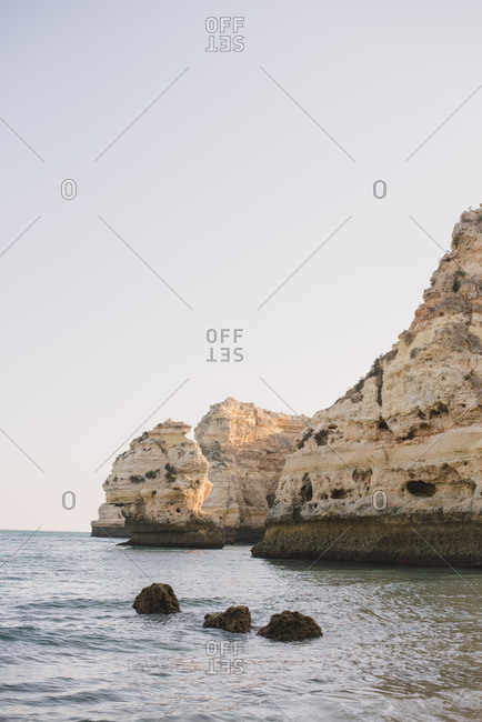 Rock formations on the coast of Algarve, Portugal