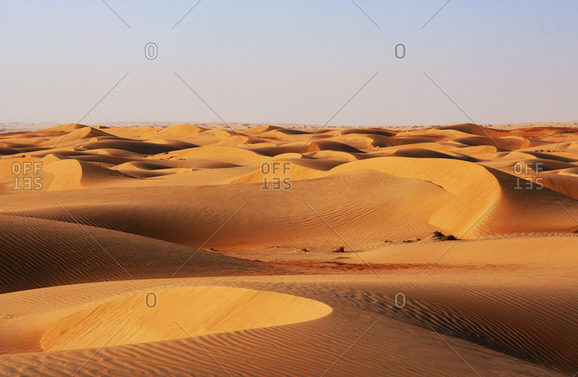 Sultanate Of Oman- Wahiba Sands- dunes in the desert