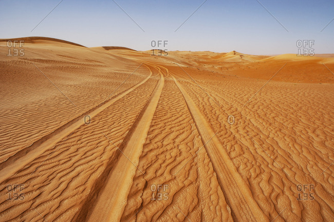 Sultanate Of Oman- Wahiba Sands- dunes in the desert