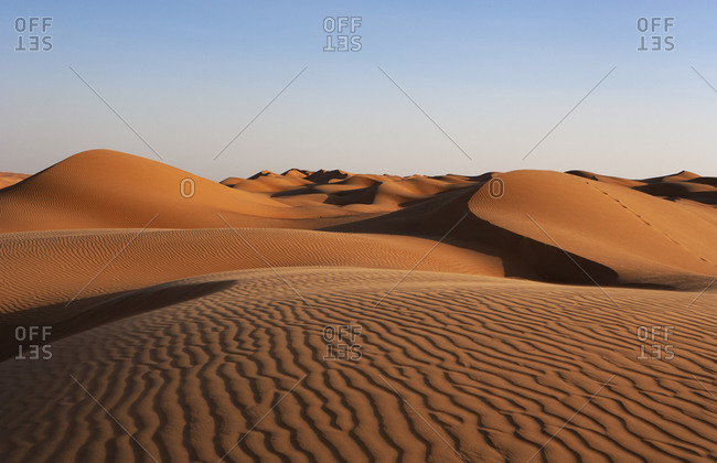Sultanate Of Oman- Wahiba Sands- dunes in the desert