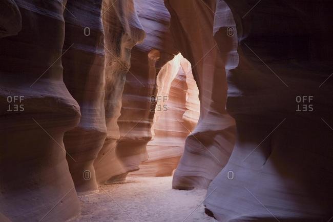 Sandstone interior of Upper Antelope Canyon, Navajo Nation Reservation, Arizona, USA, North America