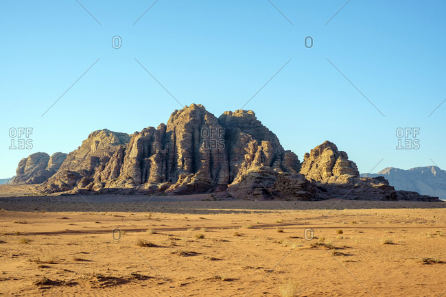 Wadi rum protected area, unesco world heritage site, jordan