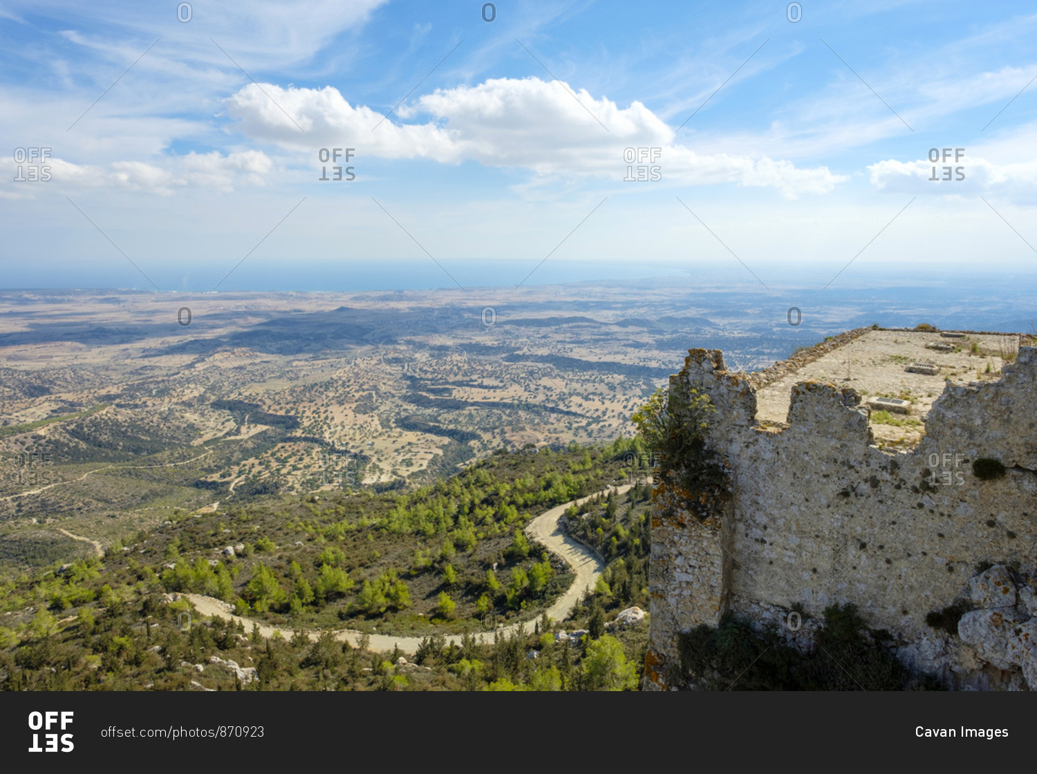 Kantara castle, crusader castle in kyrenia mountains, kaplica, cyprus