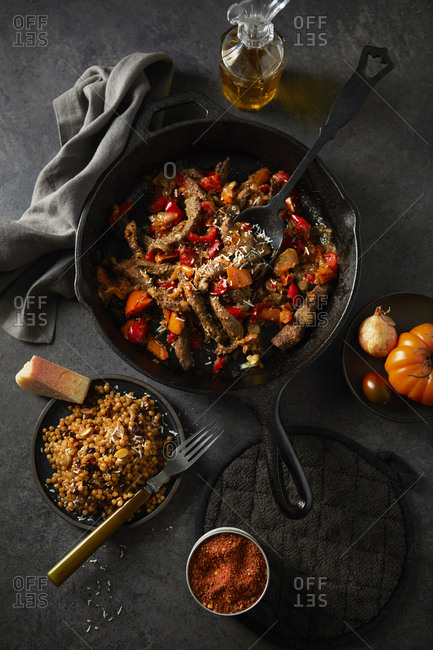 Beef stir fry dinner
