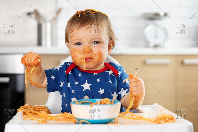 kid eating spaghetti meme