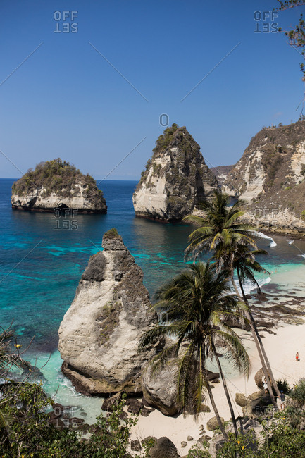 Rock formations on the coast of Bali
