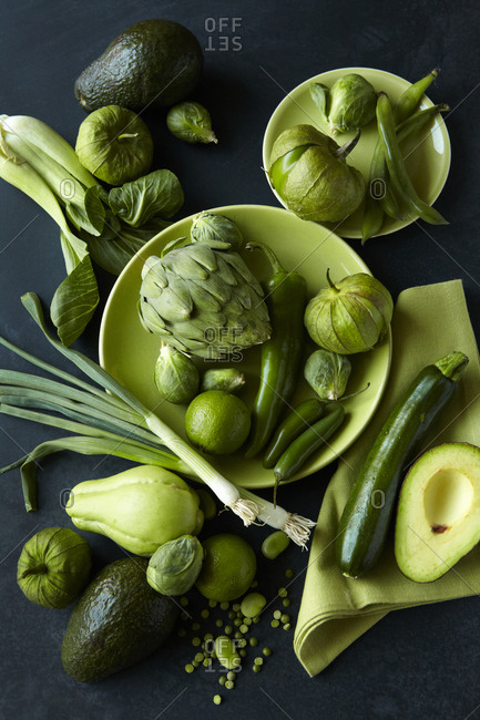 Green Vegetables on Table