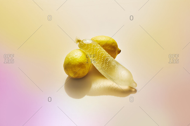 Condom Balloon with Two Lemons