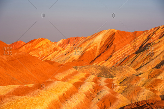 Zhangye in gansu province danxia landform