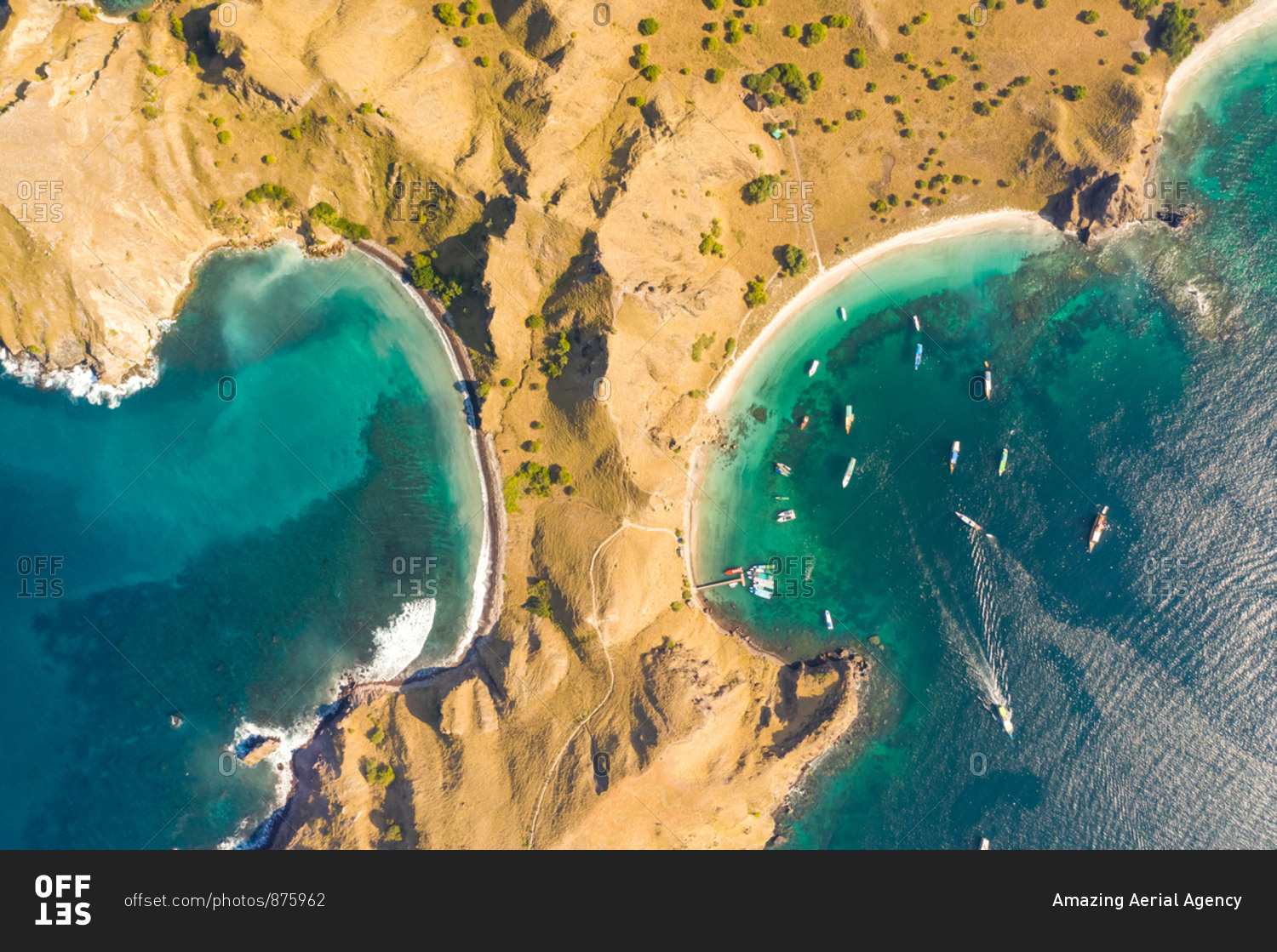 Aerial View Above Of Padar Island Complex Indonesia Stock Photo Offset