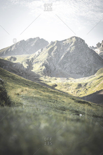 Scenic view of mountain against sky