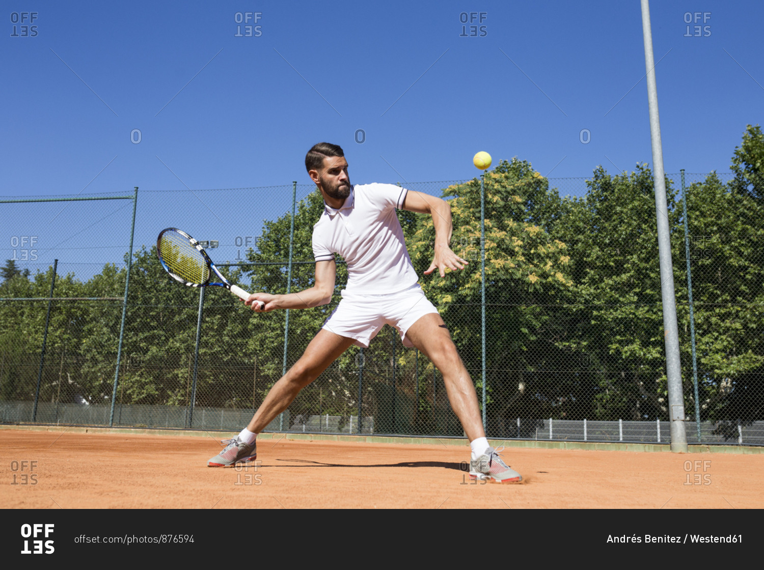 Tennis player during a tennis match