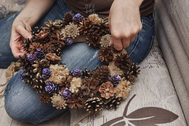 Christmas, advent decorative wreath candle decoration