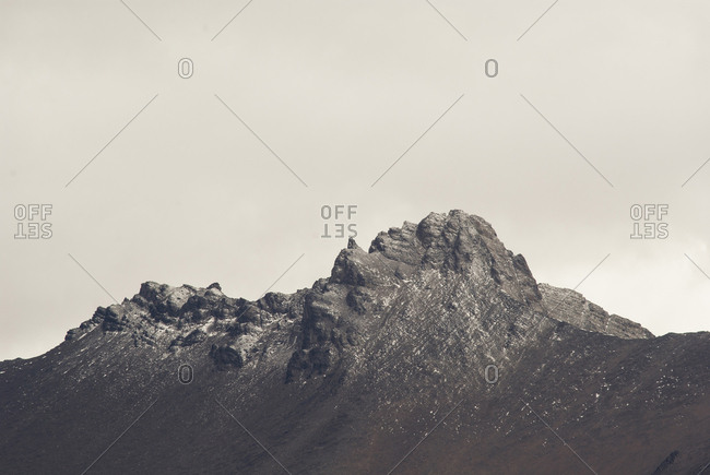 Low angle view of mountain against clear sky