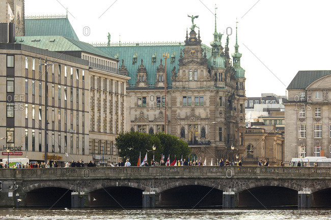 October 22, 2013: reesendammbr�cke over the alster in hamburg.