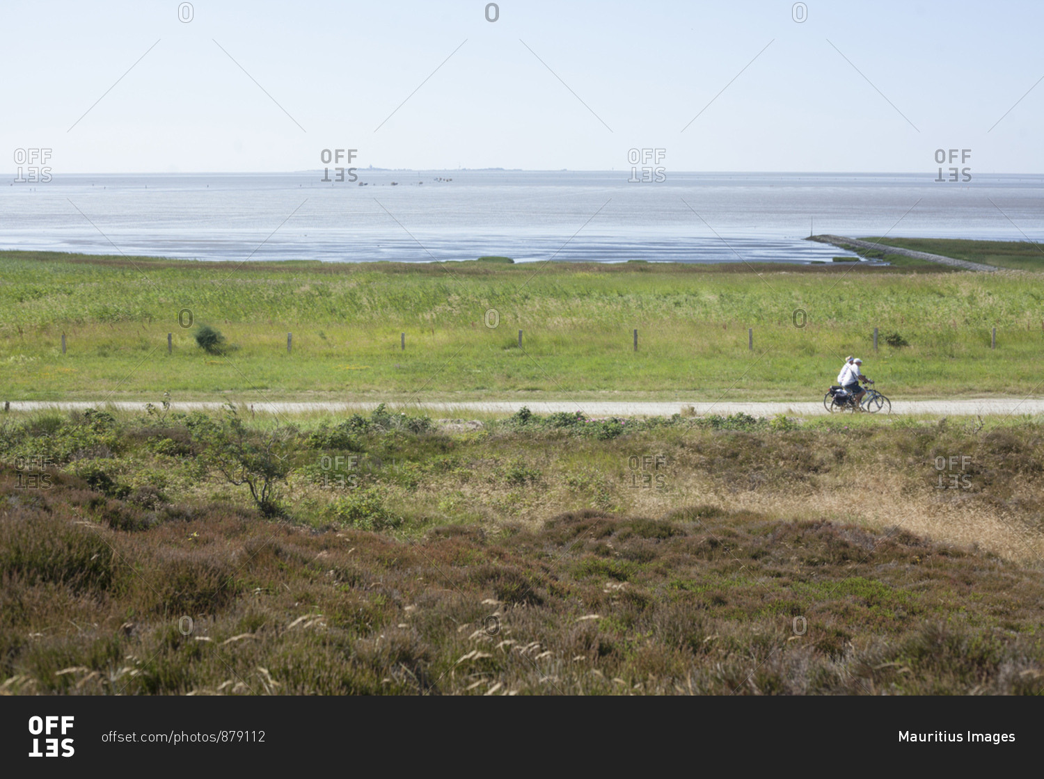Duhner moor, mudflats in cuxhaven-duhnen, north sea spa cuxhaven, lower saxony, germany, europe