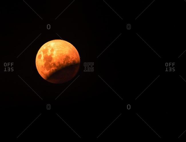 Partial eclipse of the moon