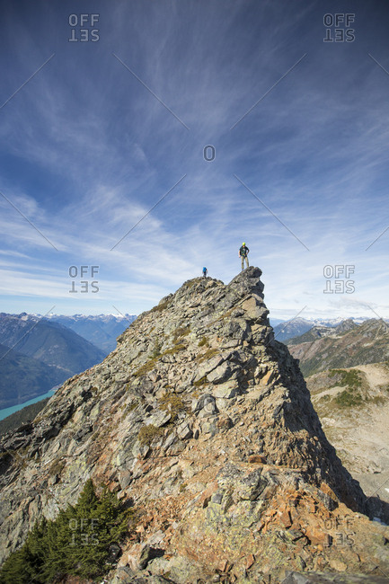 Mountaineers on the summit of Douglas Peak, British Columbia.