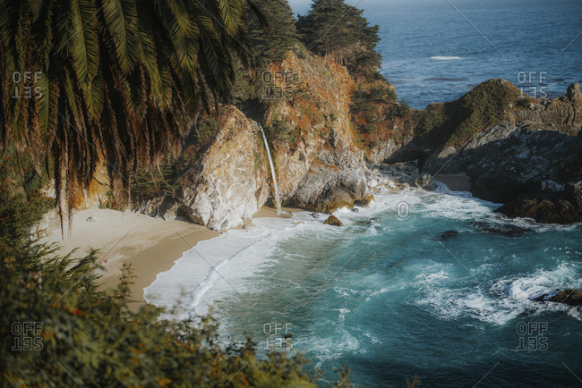 High angle view of McWay Falls