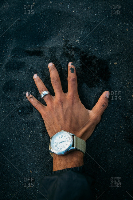 Hand with a watch sale