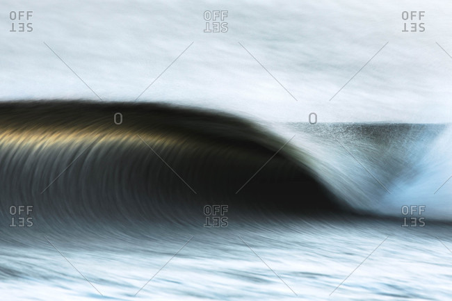 Blurred action shot of waves off the coast of Canada