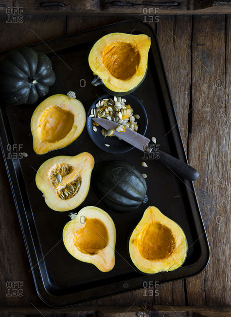 Preparing acorn squash