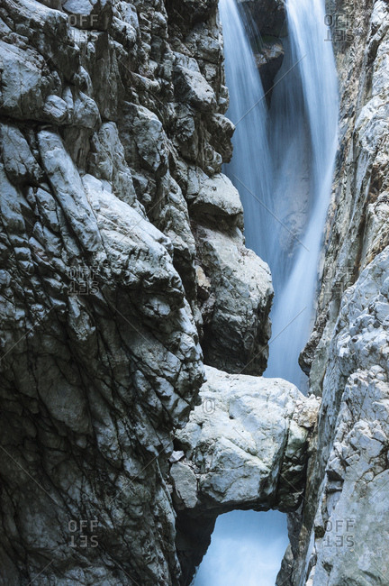 Rocks in the hollental gorge close Garmisch-Partenkirchen