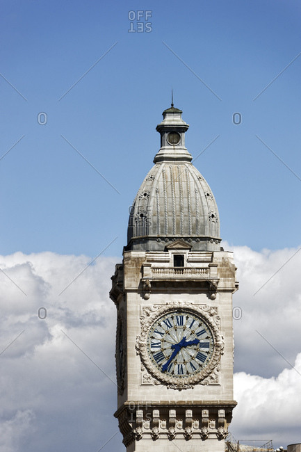 France, Paris, clock, 14:36, clock tower, clock, from around 1900