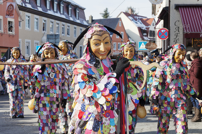 February 10, 2013: Spattlehansel, gengenbacher fasend, black forest, baden-wurttemberg, Germany