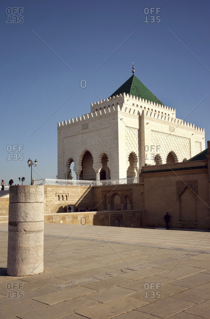 December 4, 2015: Rabat, mausoleum, architecture, morocco on a beautiful day