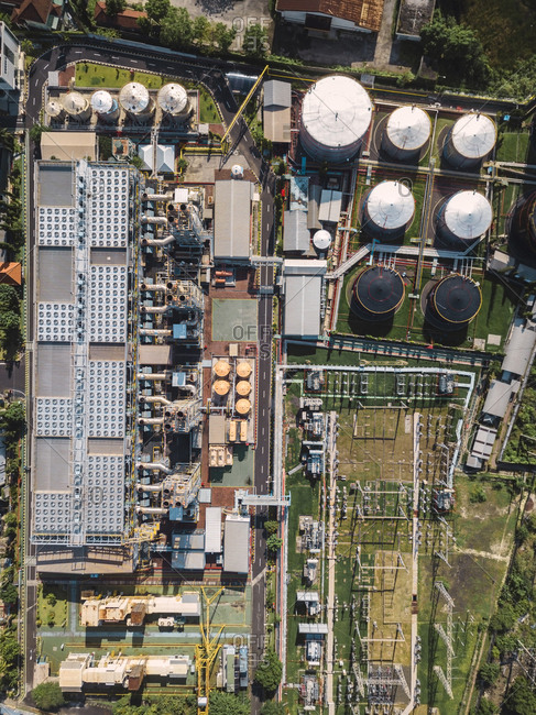 Aerial view of power station