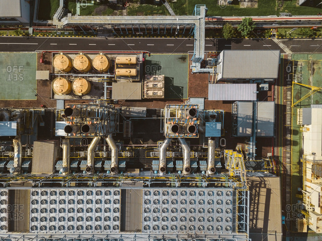 Aerial view of power station