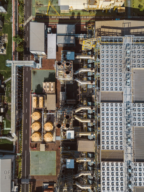 Aerial view of power station