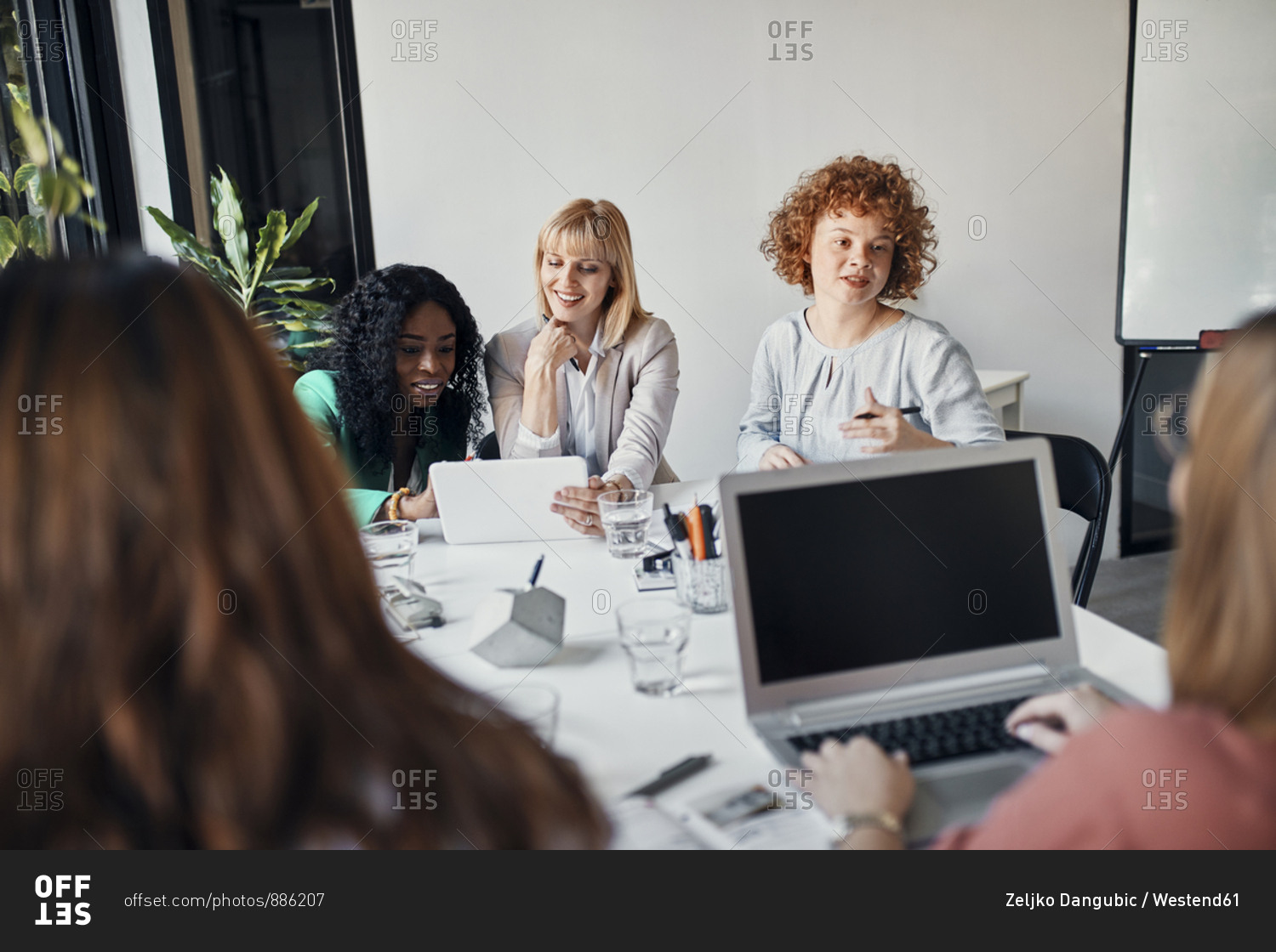 Businesswomen having a meeting in office